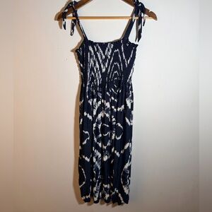 NWT Navy and White Tie-Dye Women's Dress